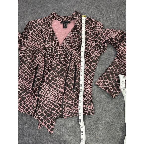 Frank Lyman Blazer Women’s 8 Textured Crocodile Pattern Avant Garde Pink Black - Picture 10 of 12